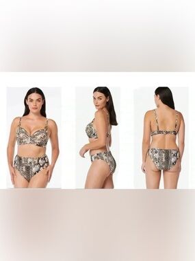 Bleu Rod Beattie® Walk On The Wild Side Size 34D and Bikini Bottom Size 8